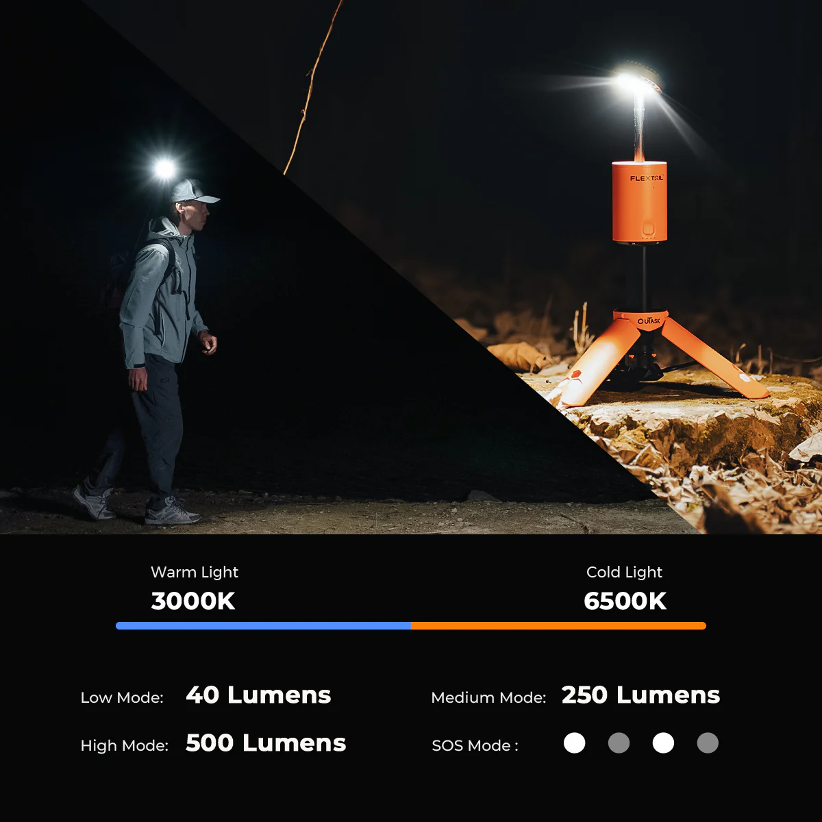 EVO LANTERN - FLEXTAIL x OuTask 2-in-1 Telescopic Lantern for Versatile Lighting(US Clearance) - Image 6