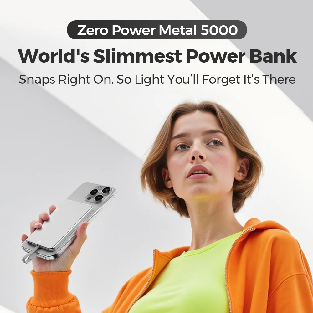 Zero Power Metal 5000- World's Thinnest Power Bank - Image 2